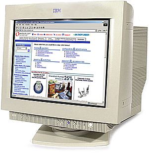 IBM 21-inch CRT Monitor - IBM Pearl White 21-inch CRT Monitor